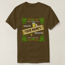 Hopfengerste des Bier-Brauerei-personalisierte T-Shirt