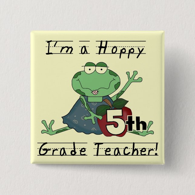 Hopfenreiche 5. Grad-Lehrer-T-Shirts und Geschenke Button (Vorderseite)
