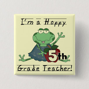 Hopfenreiche 5. Grad-Lehrer-T-Shirts und Geschenke Button