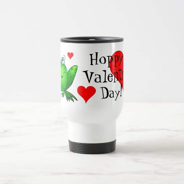 Hopfenreiche Cartoon-Frosch-Reise-Tasse des Reisebecher (Mittel)