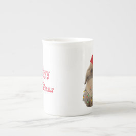 Hopfenreiche Weihnachtshäschen-Knochen-China-Tasse Prozellantasse