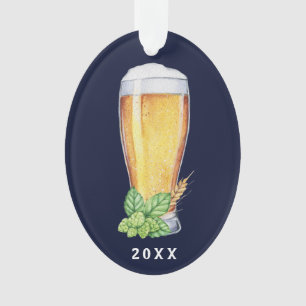 Hopfenreiches Feiertags-Ale-Blau-Weihnachten Ornament