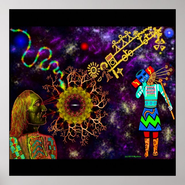 Hopi Blue Star Poster (Vorne)