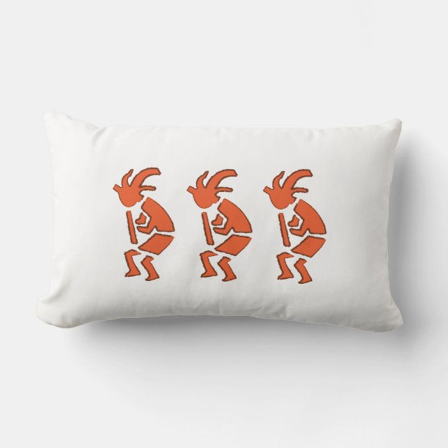 Hopi Flute Player - Südwestindisches Design Lendenkissen (Vorderseite)