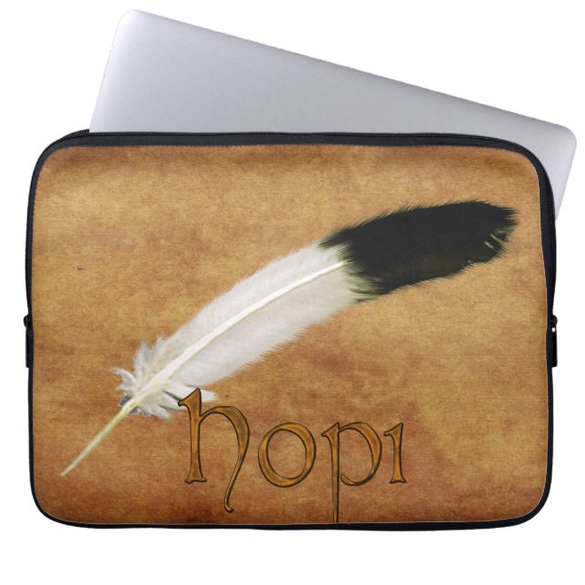 HOPI Native American Feather Laptop Sleeve (Vorderseite)
