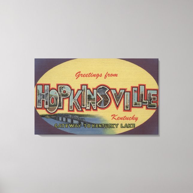 Hopkinsville, Kentucky - Große Briefszenen Leinwanddruck (Vorderseite)