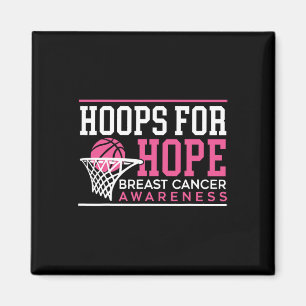 Hopops for Hope Bysketbyll Player Brustkrebs Awa Magnet