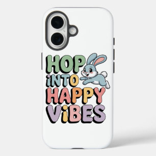 Hopp in glückliche Vibes Osterhase Handyhülle Cute iPhone 16 Hülle