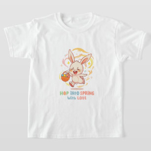 Hopp ins Frühling mit Liebes-Hasen T-Shirt