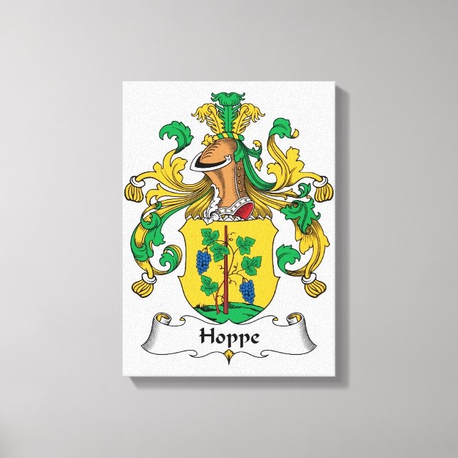 Hoppe Familienwappen Leinwanddruck (Vorderseite)