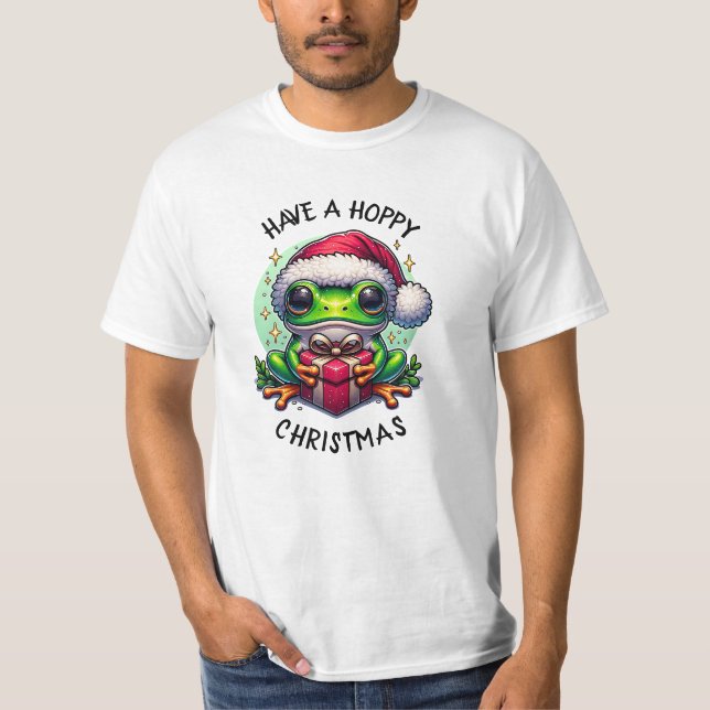 Hoppe Weihnachten | Froschpuppe T-Shirt (Vorderseite)