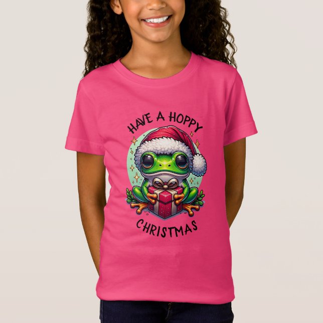 Hoppe Weihnachten | Froschpuppe T-Shirt (Vorderseite)