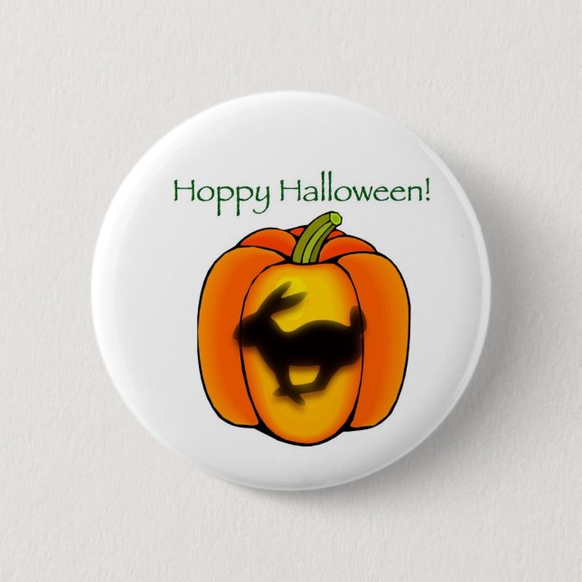 Hoppin Halloween Wünsche Button (Vorderseite)