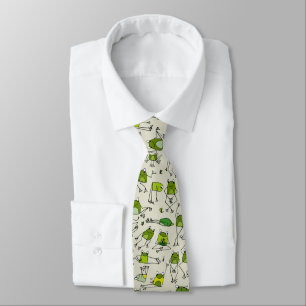 Hoppin-Stick-Ribbit von Grooviden Green Frogs Krawatte