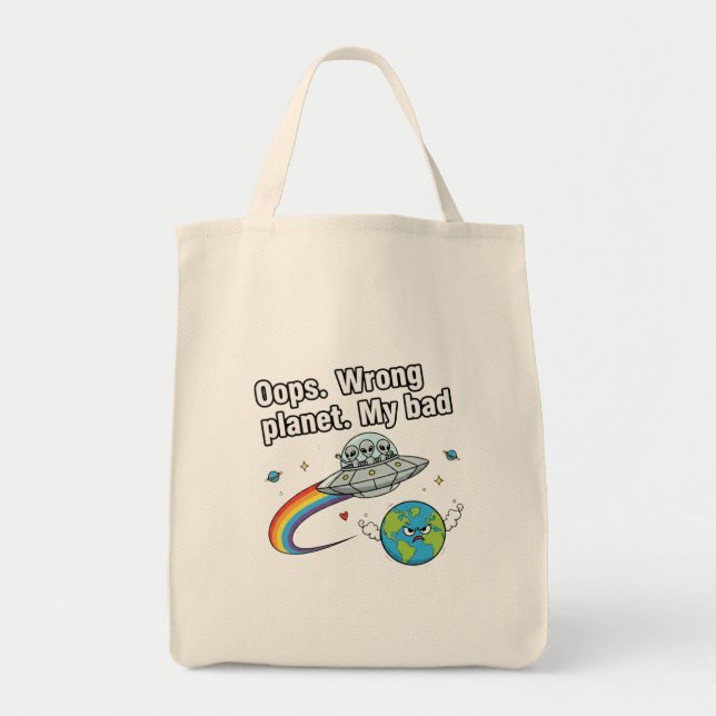 Hoppla. Falscher Planet. Mein Fehler Tragetasche (Vorne)