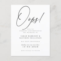 Hoppla! Feierliche vertagte Hochzeitsankündigung