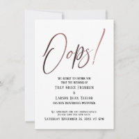 Hoppla! Funny Delayed Wedding Announcement