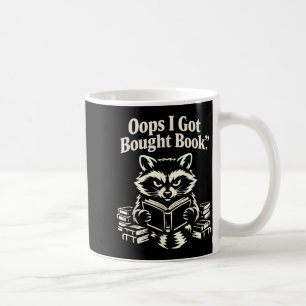 Hoppla, habe ein Buch gekauft, lustiger Waschbär l Kaffeetasse