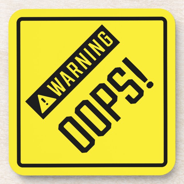 Hoppla! Harte Plastikuntersetzer Getränkeuntersetzer (Vorderseite)