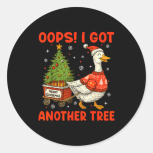 Hoppla, ich habe einen weiteren Baum Merry Goosema Runder Aufkleber