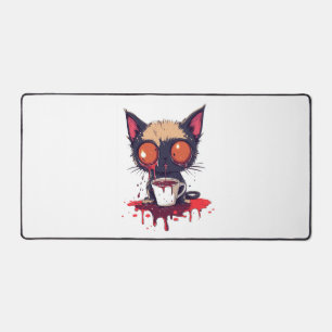 Hoppla Miau Traurige Kawaii Katze Kaffeeliebhaber Schreibtischunterlage