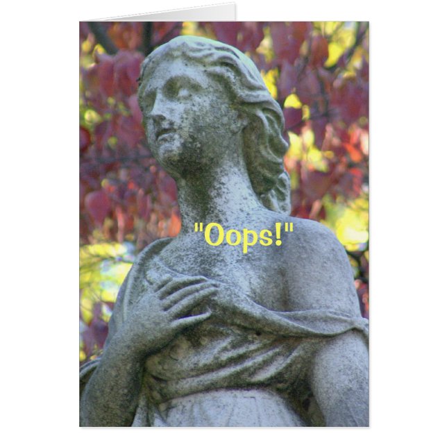 ""HOPPLA! WARDROBE MALFUNCTION" HUMORE APOLOGIE (Vorne)
