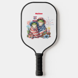 "Hoppy" 4. Juli Independence Day Frogs Design Pickleball Schläger