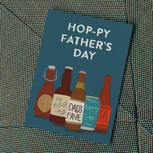 Hoppy Beer Vatertag Card Karte (Von Creator hochgeladen)