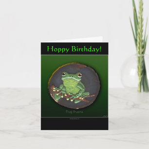 HOPPY BIRTHDAY Frog Note Card Karte
