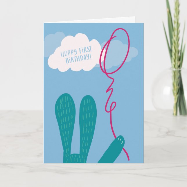 Hoppy Carte de voeux pour le premier anniversaire  (Devant)