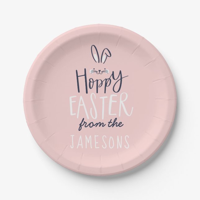 HOPPY EASTER BUNNY PAPPTELLER (Vorderseite)