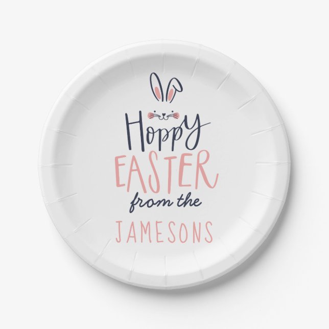 HOPPY EASTER BUNNY PAPPTELLER (Vorderseite)