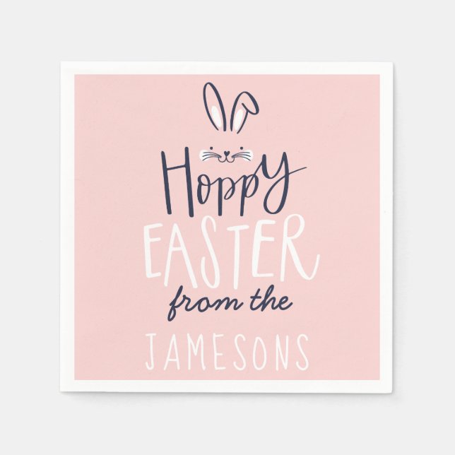 HOPPY EASTER BUNNY SERVIETTE (Vorderseite)