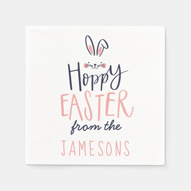 HOPPY EASTER BUNNY SERVIETTE (Vorderseite)