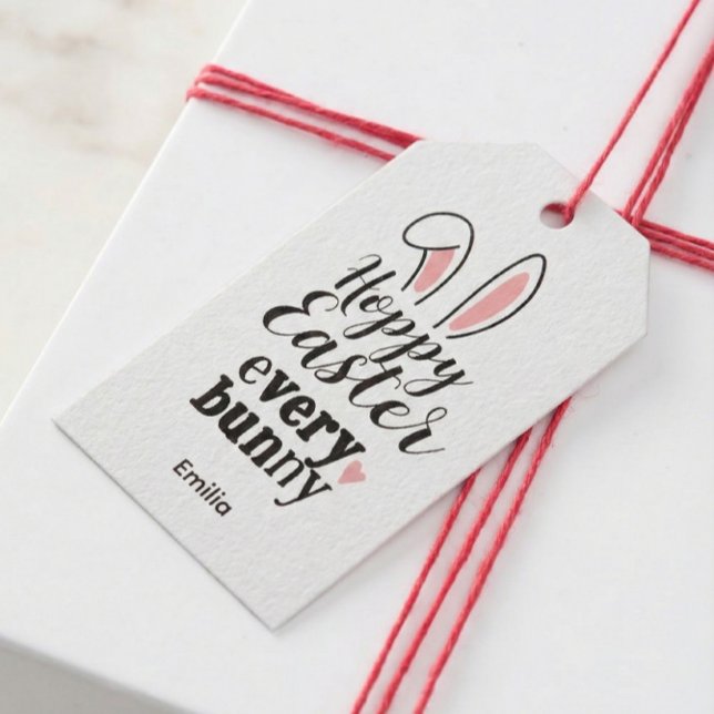 Hoppy Easter Every Bunny Custom Name Geschenkanhänger (Von Creator hochgeladen)