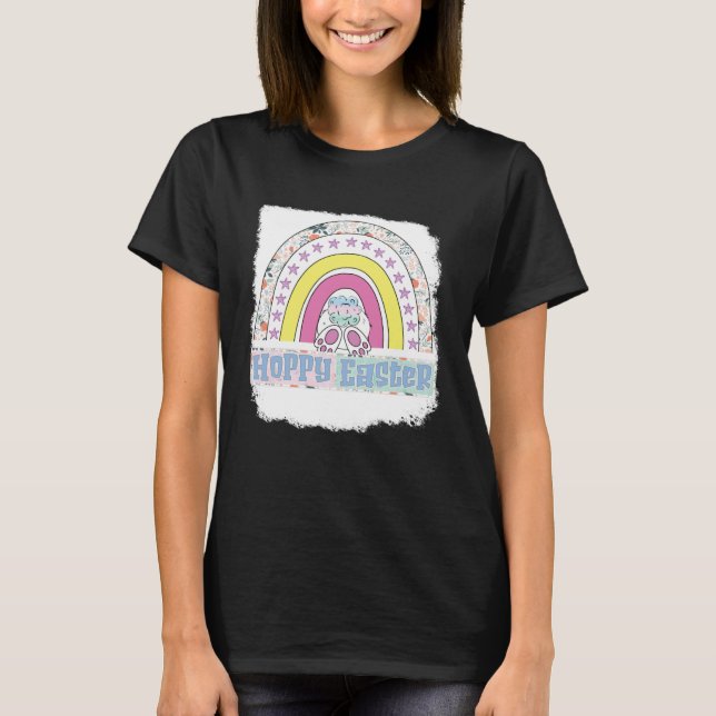 Hoppy easter  rainbow easter easters day easter bu T-Shirt (Vorderseite)