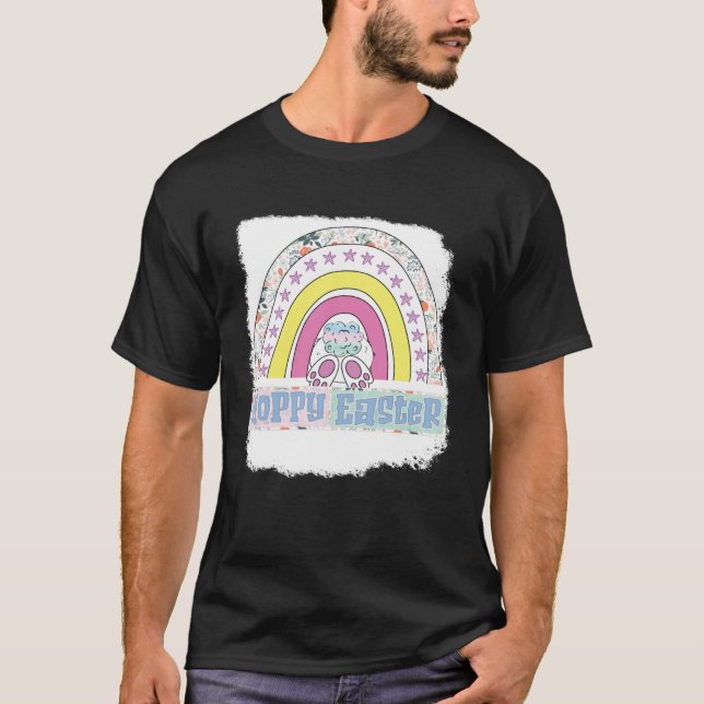 Hoppy easter  rainbow easter easters day easter bu T-Shirt (Vorderseite)