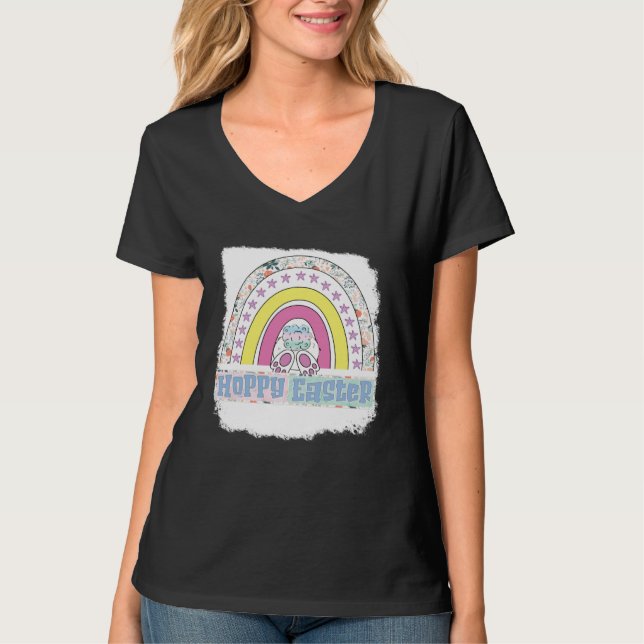 Hoppy easter  rainbow easter easters day easter bu T-Shirt (Vorderseite)