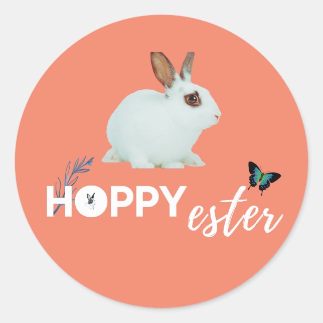 Hoppy Ester Funny Design Runder Aufkleber (Vorderseite)
