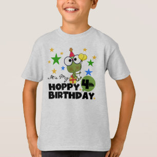Hoppy Frog 4. Geburtstag T - Shirt und Geschenke