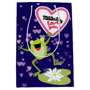 Hoppy Frog TOADally Liebe You Valentine Mittlere Geschenktüte