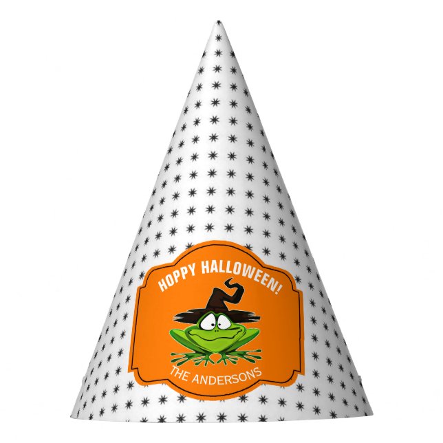 Hoppy Halloween Frog ID221 Partyhütchen (Vorderseite)
