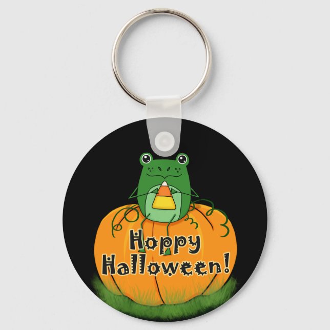 Hoppy Halloween Frog Schlüsselanhänger (Vorderseite)