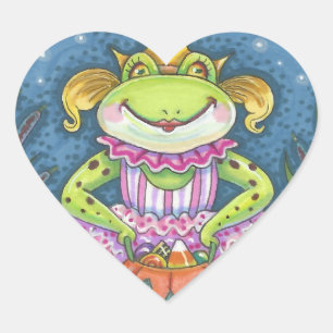 HOPPY HALLOWEEN FROG STICKERS SHEET