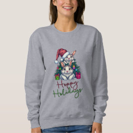 Hoppy Holiday's Christmas Bunnies Sweatshirt