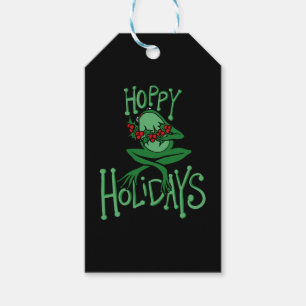 Hoppy Holidays Funny Christmas Frog Geschenkanhänger