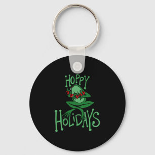 Hoppy Holidays Funny Christmas Frog Schlüsselanhänger