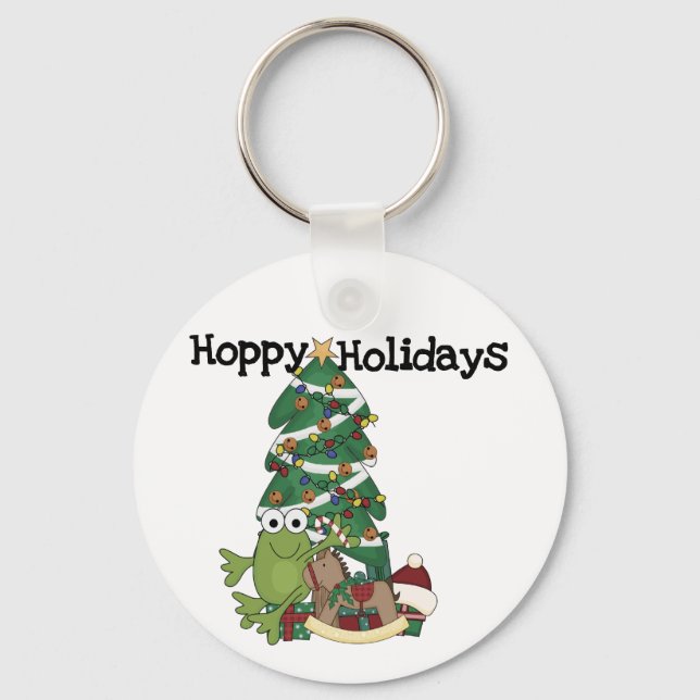 Hoppy Holidays Tshirts und Geschenke Schlüsselanhänger (Vorderseite)