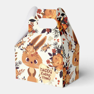 Hoppy Oaster Bunny Chocolate Brown Floral Geschenkschachtel