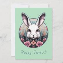 Hoppy Oaster Bunny Holiday Card